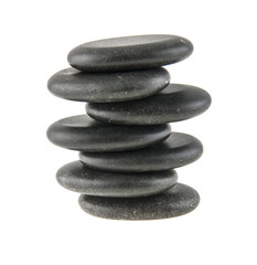 Spa stones isolated on white background