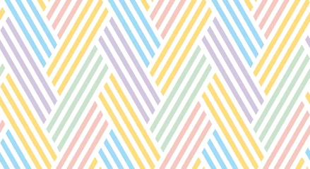 Tischdecke Nahtloses Streifenmuster. Das gelbe und blaue Sommermuster mit Streifen. Motiv zur Oberflächengestaltung, für Tapeten, Musterfüllungen, Webseitenhintergründe, Oberflächenstrukturen. © galyna_p