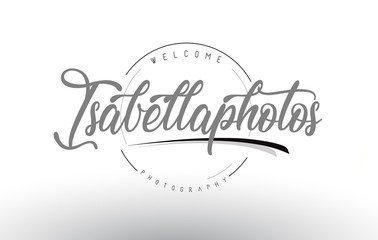 Isabella Personal Photography Logo Design with Photographer Name.