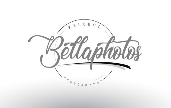 Bella Personal Photography Logo Design with Photographer Name.