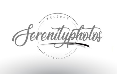 Obraz premium Serenity Personal Photography Logo Design with Photographer Name.