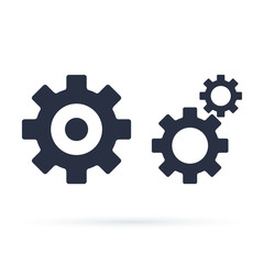 Settings icon with additional gears icon, vector illustration.