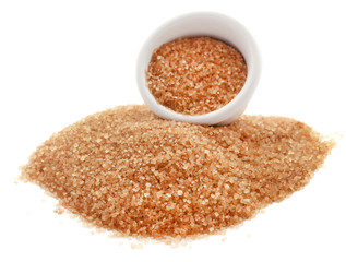 Brown sugar with wooden scoop