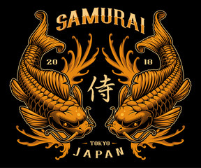 Koi carp tattoo design