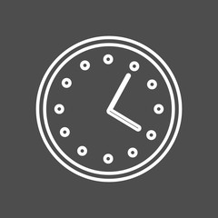 Circular wall clock line icon, outline vector sign, linear style. Symbol, logo. Editable stroke