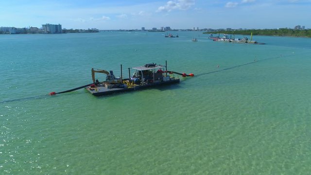 Sand dredging Miami Beach Haulover sand bar
