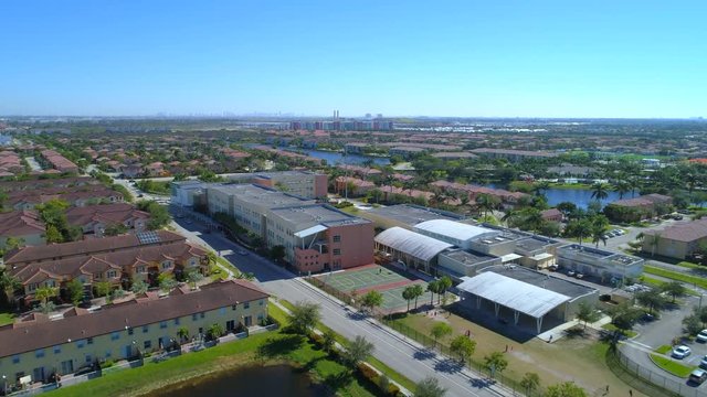 Stock aerial video Florida residential homes