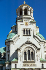 Fototapeta na wymiar Amazing view of Cathedral Saint Alexander Nevski in Sofia, Bulgaria