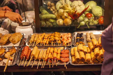 Street restaurant and food market Thailand