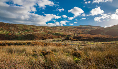 A mountain with blue sky, UK
