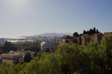 Malaga. Panoramic view. Malaga, Costa del Sol, Andalusia, Spain. Picture taken – 17 december 2017.