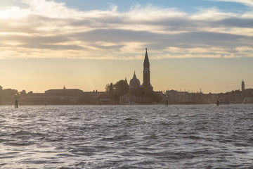 Fototapeta premium Sunset view of San Giorgio Maggiore in Venice