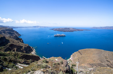 Obraz premium Beautiful sea view, Santorini, Greece