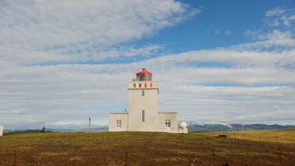 Fototapeta na wymiar Landscape with lighthouse from south Iceland