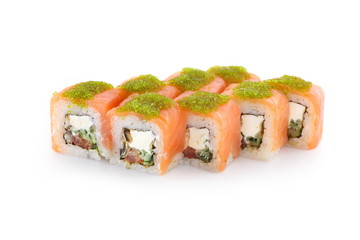 sushi for beer on a white background isolated