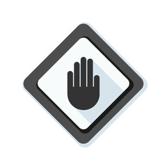 Obraz premium Hand Block ADS sign illustration