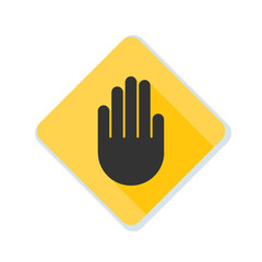 Obraz premium Hand Block ADS sign illustration