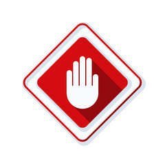 Hand Block ADS sign illustration