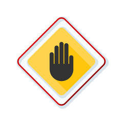 Obraz premium Hand Block ADS sign illustration