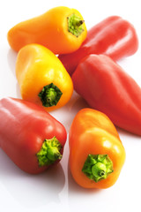 Peppers isolated on white