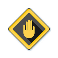 Hand Block ADS sign illustration