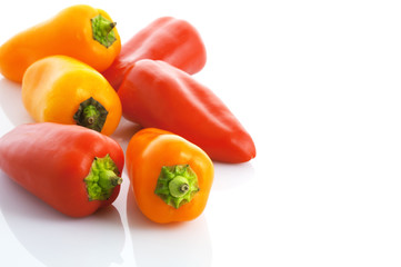 Peppers isolated on white