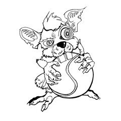 rat with ball