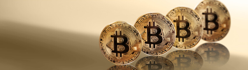 Bitcoin Konzept - die neue Weltwährung
