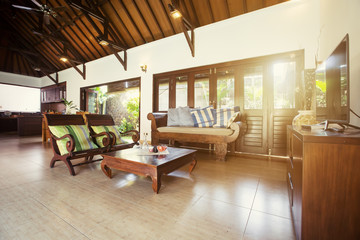 Asian style living room interior
