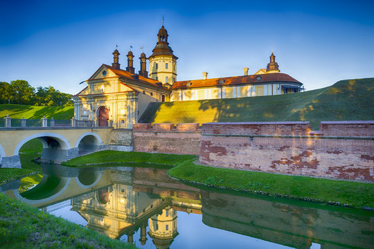 Travel Ideas and Concepts. One of The Gates of Nesvizh Castle as an Example of Belarussian Historical Heritage of Radzivil Family Residence.