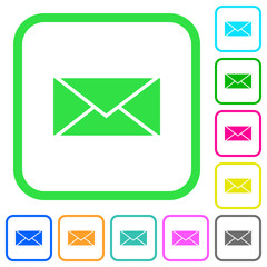 Envelope vivid colored flat icons icons