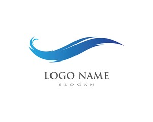 Water Wave symbol and icon Logo Template