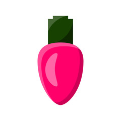 light bulb, garland christmas design isolated on white background