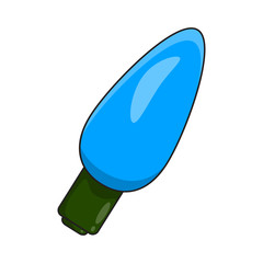 light bulb, garland christmas design isolated on white background