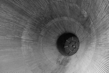 Circular rocket engine concave cone shape textures with lines and textures