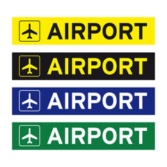 Airport sign set