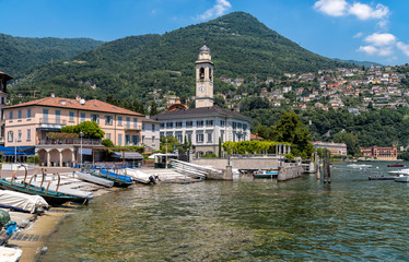 Fototapeta na wymiar Cernobbio, is a popular holiday resort, located northwest of Como on the shore of Lake Como, Italy