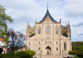 Fototapeta na wymiar Gotic St. Barbara's Church in the historic town Kutna Hora, Central Bohemia, Czech republic