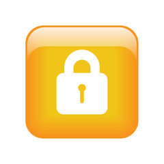 padlock icon glossy vector