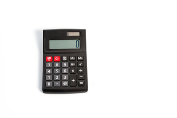 used calculator isolated on white background.