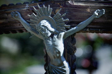 crucifixion of Jesus Christ as a symbol of resurrection and immortality of the human soul (old...