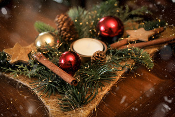 Christmas decoration with red details