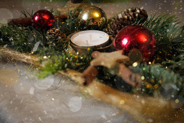 Christmas decoration with candle