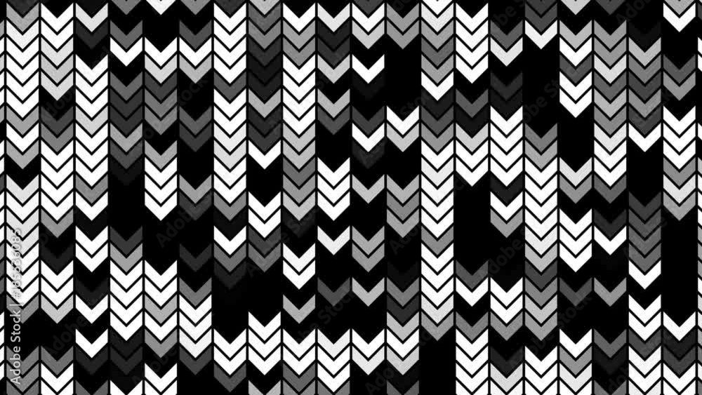 Poster abstract black and white triangle shape move down motion video.black and white fall texture backgrou
