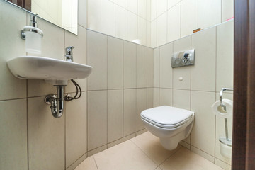Restroom with toilet