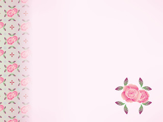 薔薇模様のカード背景素材
