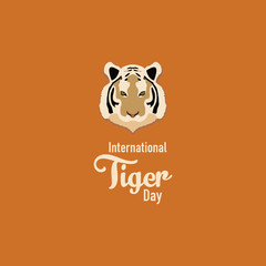 International Tiger Day Vector Template Design