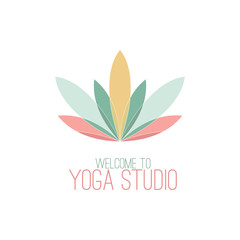 Logo for yoga studio. Sigh of lotus.