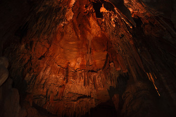 Inside King Soloman cave in Mole Creek, Tasmania.