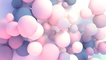Fotobehang 3d rendering picture of colorful balls. Abstract wallpaper and background. © tykcartoon